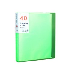 展示型A5透明文件夾 40頁, 綠色, 1個