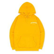 언탭트 남성용 빅사이즈 시그니처 기모 후드 티셔츠