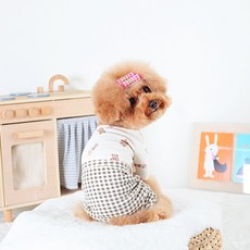 AMYLOVESPET 寵物LA小熊連身衣, 棕色