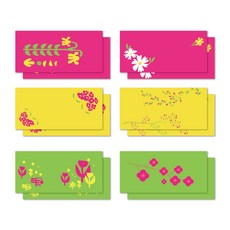 Mellow Sunshine 零用錢信封6件組, 混色, 2套