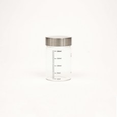 인블룸 304 눈금 스테인리스 유리 밀폐용기, 1개, 200ml