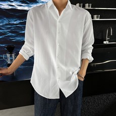 조군샵 남성용 빅사이즈 시원한 루즈핏 와이넥 셔츠 JG1949