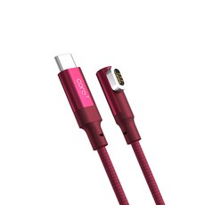 레드빈 마그네틱 코어7 C타입 자석 고속충전케이블 플랫형 100W, 2m, 버건디레드(CP-B7NA-200F-BR), 1개