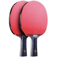 成人初學者6星桌球拍 JC157 紅色 2入, 單品