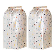 더플로우컴퍼니 부드럽고 방수되는 패턴 먼지 방지 의류 커버 동물원 60 x 30 x 110 cm, 2개, 1개입