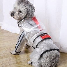 PASTEL PET 連帽寵物雨衣, 白色