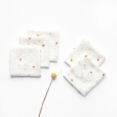 맘스네이처 유아용 대나무 밤부 디자인 가제 손수건 5p