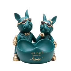 준비 커플 댕댕 악세서리 소품 차키 보관함, 그린