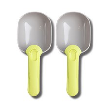 itgom 雙色寵物飼料匙, 2個, 綠灰色