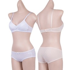 CLIVIA 第2階段少女心形圖案無鋼圈內衣 CBP657 2入+內褲 2入