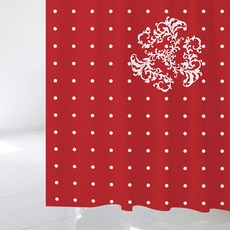 浴簾 SC109 1800*1880mm+不鏽鋼掛鉤 12入+白色窗簾桿組合, 1套