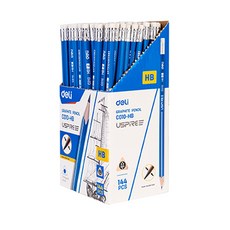 deLi 石墨橡皮擦鉛筆 HB 144p, 藍色, 1個