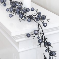 flowertree 室內牆壁裝飾小物 閃亮球串掛飾 180cm, 灰色