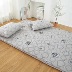 애프터식스 펜타곤 누빔 요커버 + 요솜 세트, 그레이