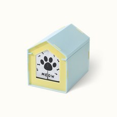 파스텔펫 고양이 미야오 하우스 평판형 스크래쳐, 옐로우, 1개