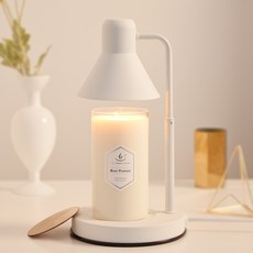 The Sweet Candle + Mono Candle Warmer 白色高度可調定時器 + 燈泡 2p 套裝, Baby Powder
