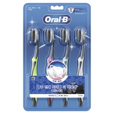 오랄비 프로 플렉스 차콜 칫솔 세트, 1세트, 4개입