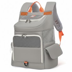 둥둥펫 반려동물 이동 위로여는 메쉬 커들백팩, 그레이, 1개