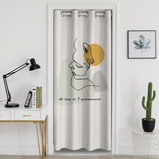 A'HOP 不含桿 全覆蓋現代風遮光窗簾, 款式 07