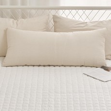 g BEDDING 柔軟蜜桃絨超細纖維長抱枕 奶油白 100 x 45 公分, 乳霜