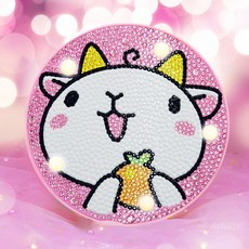 居家裝飾LED兒童寶石十字繡DIY, 19 橘子羊, 1個