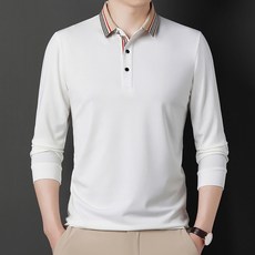 남성용 DM 심플 라인 포인트 카라 티셔츠