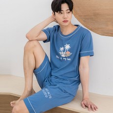 A-ONE 男性居家服短袖睡衣上下套裝