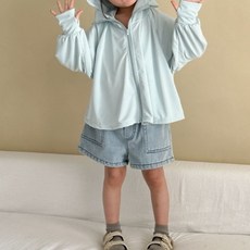 이유몽 아동용 아토리 후드 캡 긴팔 오버핏 바람막이 집업