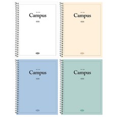 Pinkfoot New Campus空白筆記本 4款, 1組, 白色+象牙白+藍色+薄荷綠