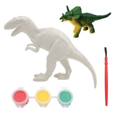 agaplus 恐龍模型3色顏料塗色遊戲組 隨機出貨, 1套
