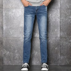 PANT'S HOUSE 男士 修身彈力大碼水洗牛仔褲