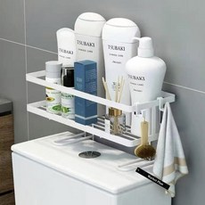 Market Plan 善用空間浴室免鑽孔馬桶置物架, 白色, 1個