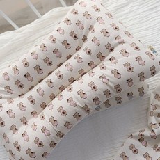 Jeiyuni 棉製 嬰幼兒款枕頭, 貓咪款(粉色), 1入