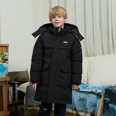 YALE KIDS 青少年/兒童用拉克蘭可拆卸連帽長版羽絨外套 YJCPJPE43341