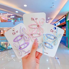 滴答髮夾 珍珠蝴蝶結 3款 x 2入 組