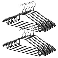 Back to Basics 西裝防滑塗層衣架, 黑色, 10個