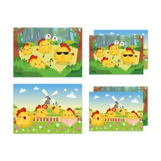 Mongdang圓雞撕頁素描本 2種*3入組, 345 x 248 毫米, 30張