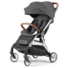 하이브리드 그래비티 유모차 + 방풍 커버, 허니콤 다크차콜(캐노피) + 크롬(프레임)