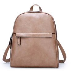 JH Company 休閒皮革單肩托特包, 米色