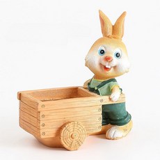 Homeflow 燦笑兔子設計室內裝飾多肉迷你花盆 04, 混合色