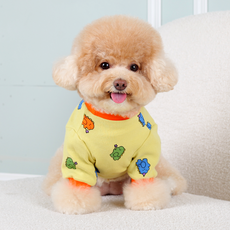 에이미러브즈펫 반려동물 PM 아기공룡티셔츠, 올리브, 1개