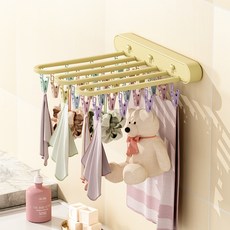 Future Lab. 壁掛式折疊多功能夾衣架, 黃色