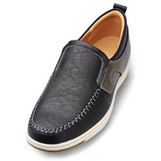 VONIN 男士半皺褶側邊鬆緊帶套入式休閒鞋 TS092BK