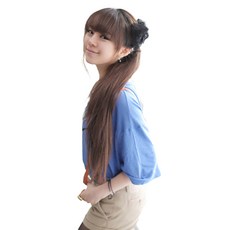가발나라 여성용 묶음형 포니테일 부분가발 롱 스트레이트 52cm, 쵸코브라운, 1개