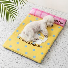 PASTEL PET 寵物角色可折疊四季墊, 黃色, 1個