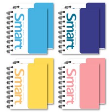 英語單字筆記本 2入 4組, 天藍色、紫色、黃色、粉色, 1套