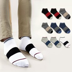 GUNYANGSSICK 男士方格環紋短襪 10雙