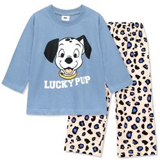Little rabbit 孩童101忠狗斑點狗印花長袖睡衣套裝