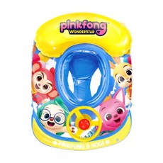 孩童碰碰狐印花泳圈, 藍色21W51, 1個