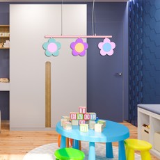 Wonha 餐桌燈室內吊燈 3 燈 DL21008-3, 混色